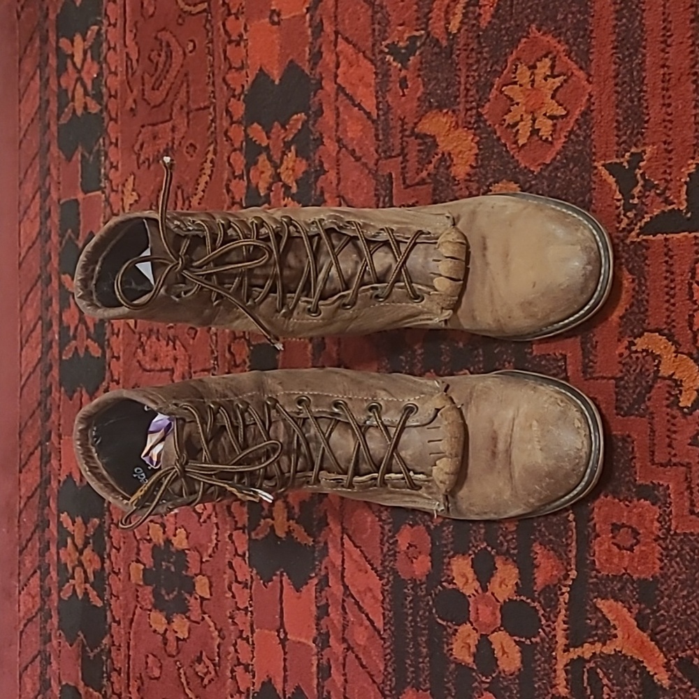 VINTAGE LAREDO KILTIE FRINGE BROWN ROPER BOOTS